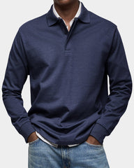 Jesse | Heren Klassiek Langarm Poloshirt met Polokraag