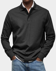Jesse | Heren Klassiek Langarm Poloshirt met Polokraag