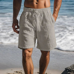 Bram | Heren Linnen Sneldrogende Zwemshorts Mid-Thigh