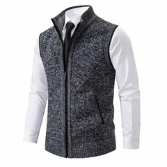 Milan | Heren Mouwloze Gebreide Mens Cardigan Vest Rits