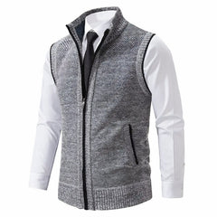 Milan | Heren Mouwloze Gebreide Mens Cardigan Vest Rits