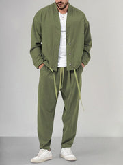 Daan | Heren Relaxed-Fit Two-piece Set Overshirt Broek