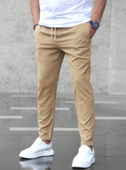 Finn | Heren Slim-Fit Chino Broek Elastische Taille Trekkoord