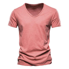 Bram | Heren Slim-Fit Kreukvrij V-hals T-shirt