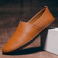 Finn | Heren Slip-On Loafers Leren Instappers Whipstitch Zool