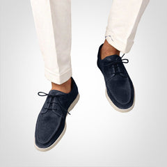 Noud | Heren Suède Vetersluiting Hybride Loafer Derby Schoenen