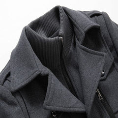 Lars | Heren Tweedelig Slim-Fit Wollen Winterjas Wol Blend