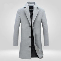 Lars | Heren Wollen Overjas Elegante Enkellange Wintermantel