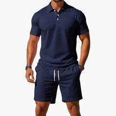 Preston | Heren Polo Overhemd En Shorts Casual Set