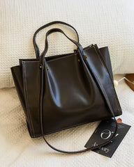 Eva | Minimalistische Vegan Leren Ruime Tote Bag