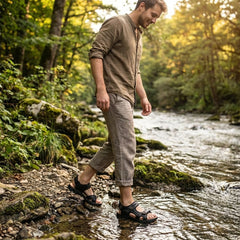 Thijs | Unisex Klittenband Trekking Sandalen Avontuurlijke Rubberen Zool