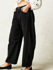 Riley | Dames Luipaardprint Jeans Met Wijde Pijpen