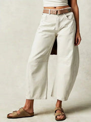 Riley | Dames Luipaardprint Jeans Met Wijde Pijpen