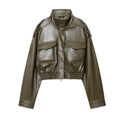 Gwen | Dames Bikerstijl Jas Met Ritssluiting