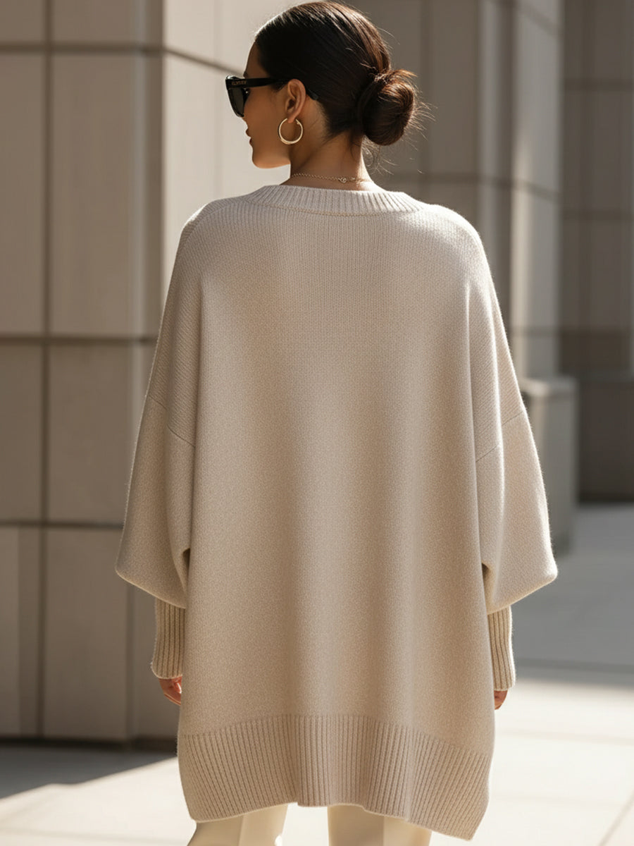 Bella | Dames oversized sweaterstijl shorts top