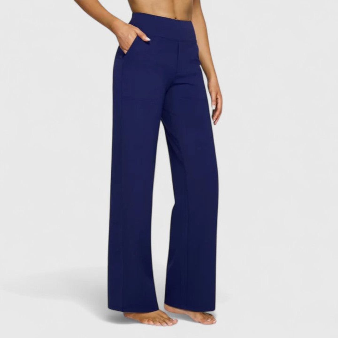Harmony | Dames Broek met Hoge Taille en Wijde Pijpen