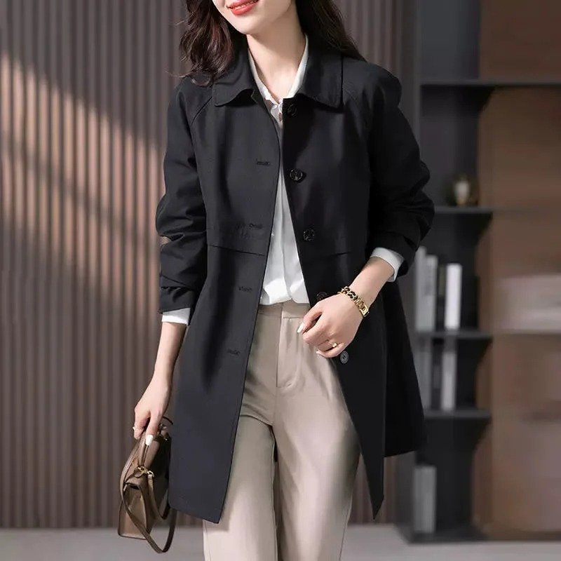 Chloe | Dames Klassieke Button-Up Trenchcoat