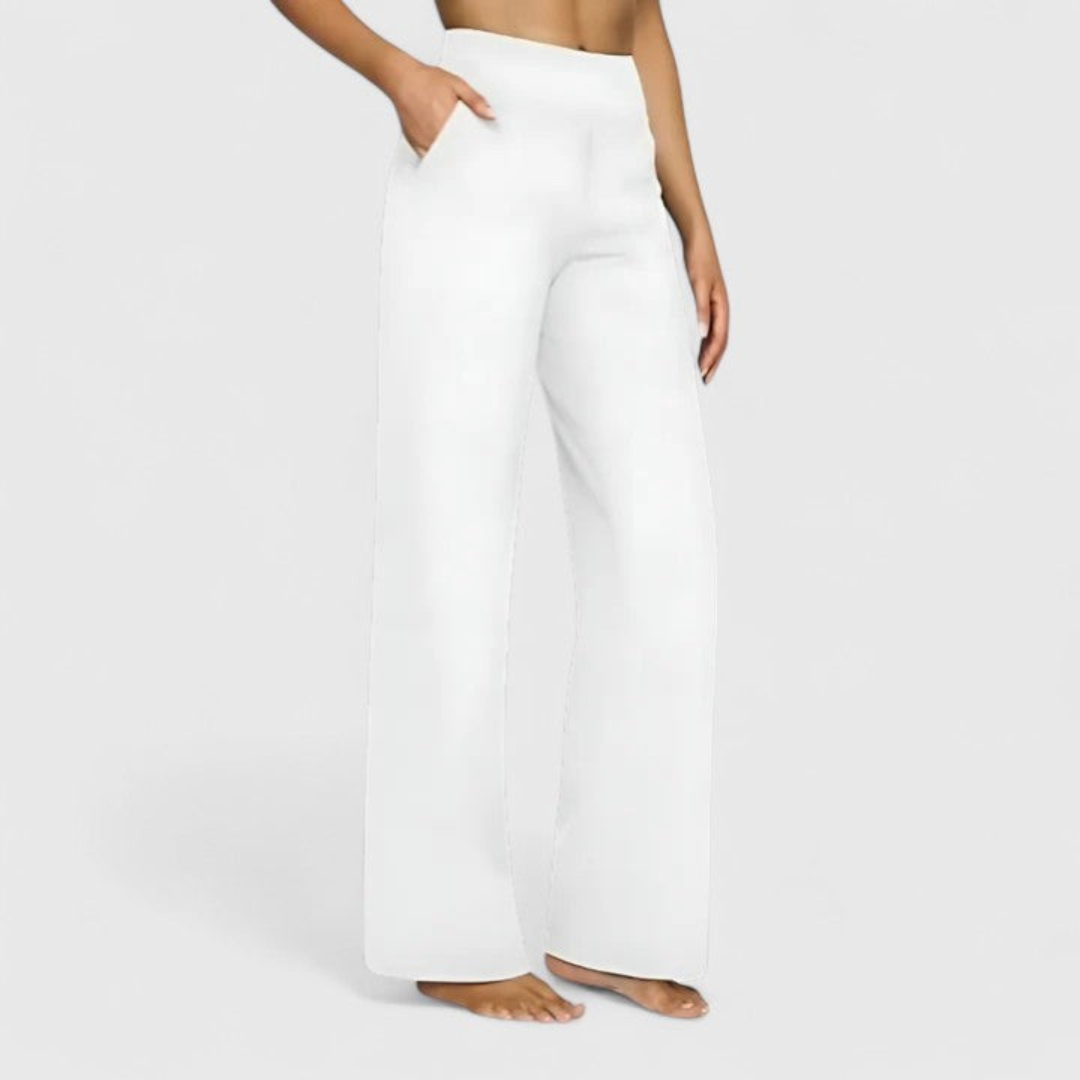 Harmony | Dames Broek met Hoge Taille en Wijde Pijpen