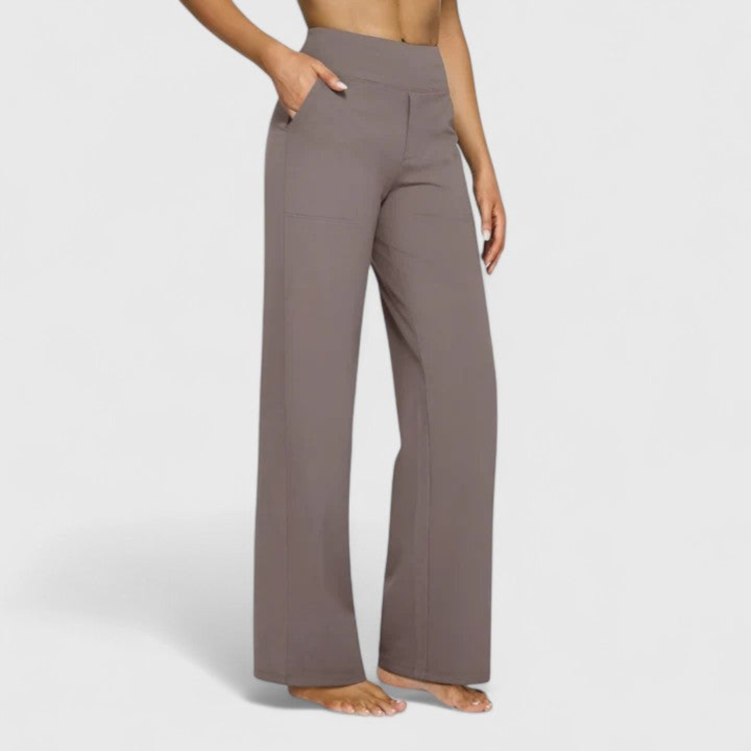 Harmony | Dames Broek met Hoge Taille en Wijde Pijpen