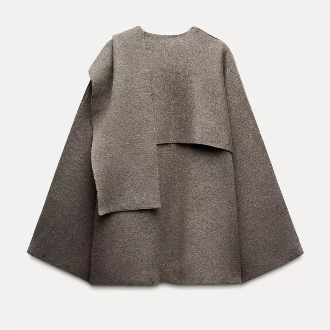 Maya | Dames Elegante Gedrapeerde Cape-Jas