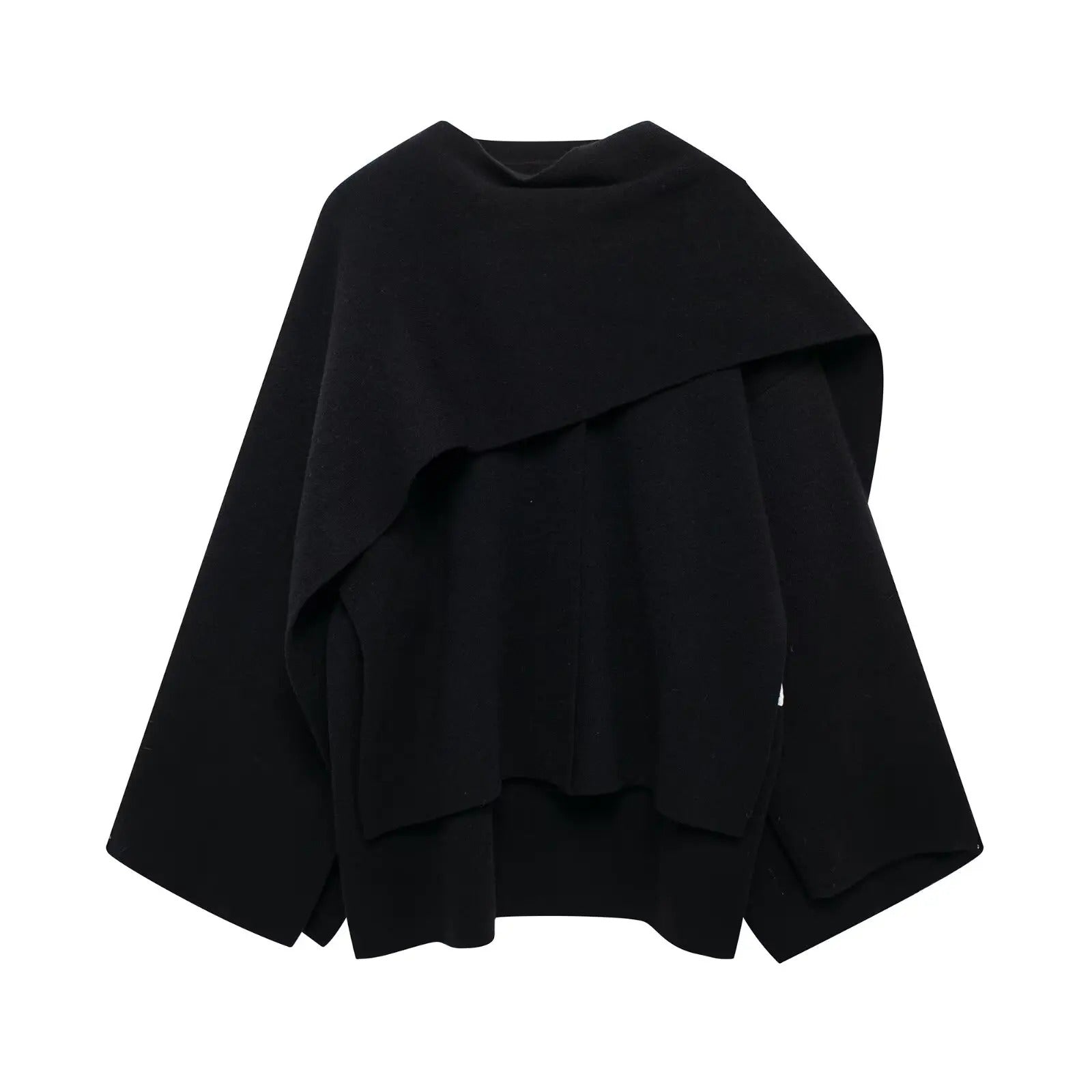 Maya | Dames Elegante Gedrapeerde Cape-Jas