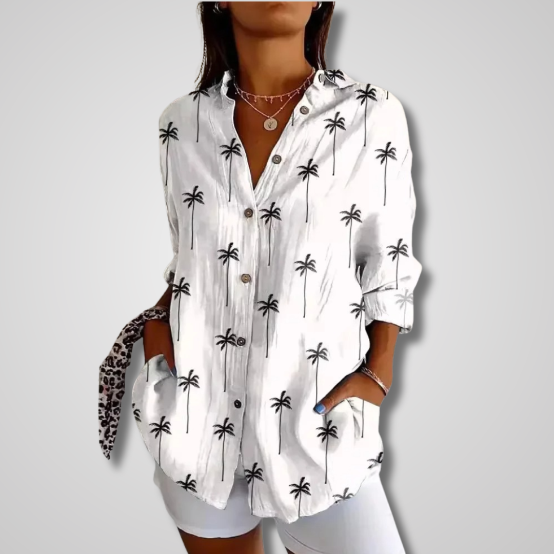 Alicia | Dames Zomer Vintage Casual Blouse