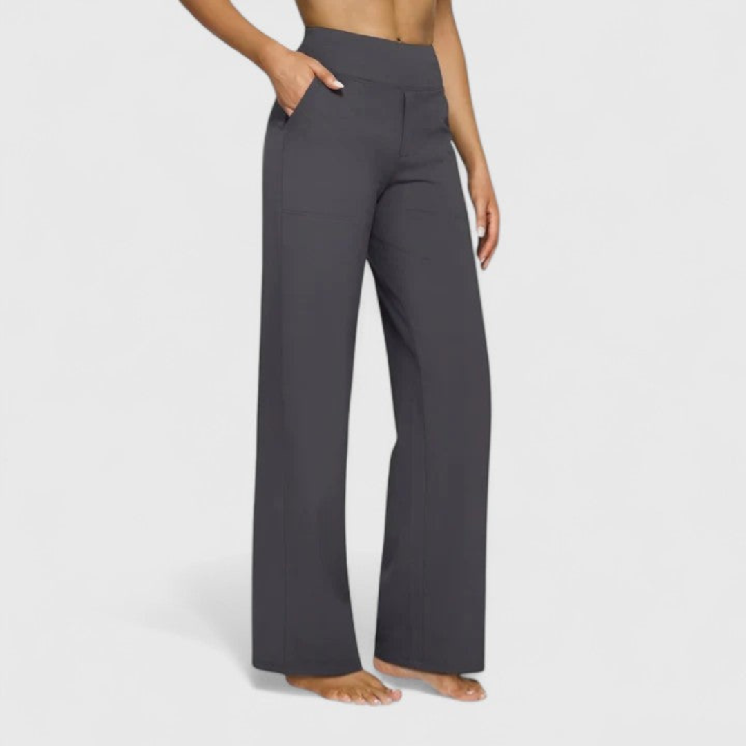 Harmony | Dames Broek met Hoge Taille en Wijde Pijpen