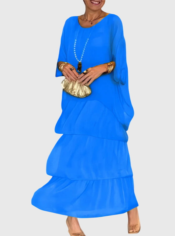 Evelyn | Dames Boho Gelaagde Maxi Shorts Jurk