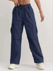 Dahlia | Dames Casual Cargo Broek Met Zakken En Trekkoord