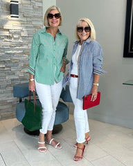 Georgia | Women's Classic Striped Button Shirt