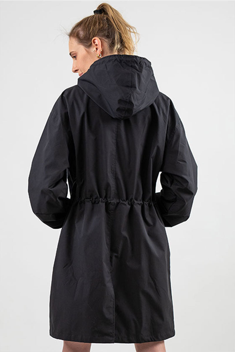 Rebecca | Dames Casual Lange Jas met Capuchon en Knopen