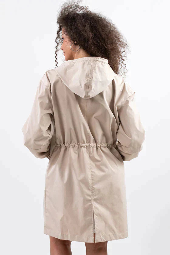 Rebecca | Dames Casual Lange Jas met Capuchon en Knopen