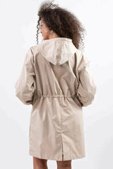 Rebecca | Dames Casual Lange Jas met Capuchon en Knopen