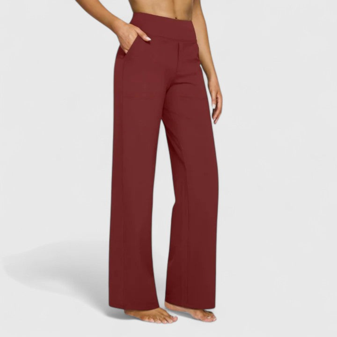 Harmony | Dames Broek met Hoge Taille en Wijde Pijpen