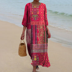 Amelia | Dames Zomer Etnische Bohemian Maxi Jurk