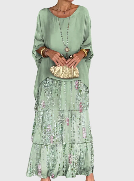 Evelyn | Dames Boho Gelaagde Maxi Shorts Jurk