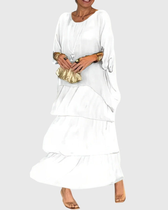 Evelyn | Dames Boho Gelaagde Maxi Shorts Jurk