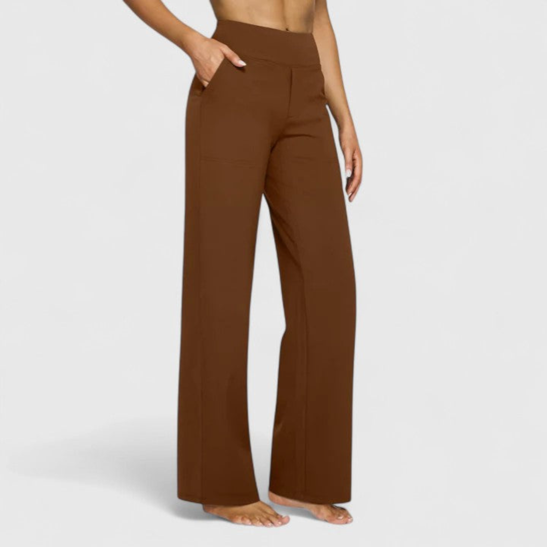 Harmony | Dames Broek met Hoge Taille en Wijde Pijpen