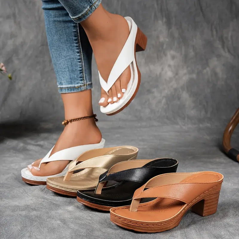 Mia | Dames Orthopedische Instap Sandalen Met Hak