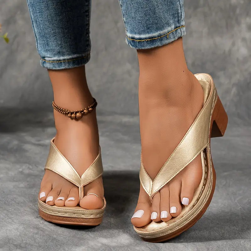 Mia | Dames Orthopedische Instap Sandalen Met Hak