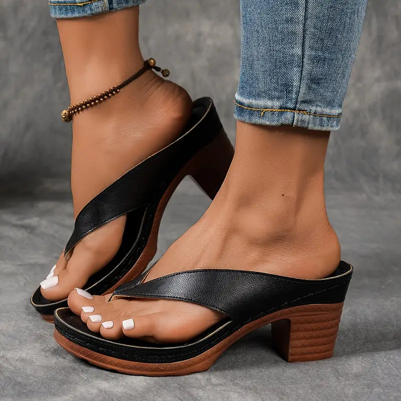 Mia | Dames Orthopedische Instap Sandalen Met Hak