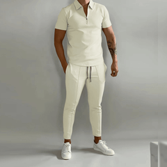 Anthony | Heren Tweedelig Set met Ritssluiting Shirt