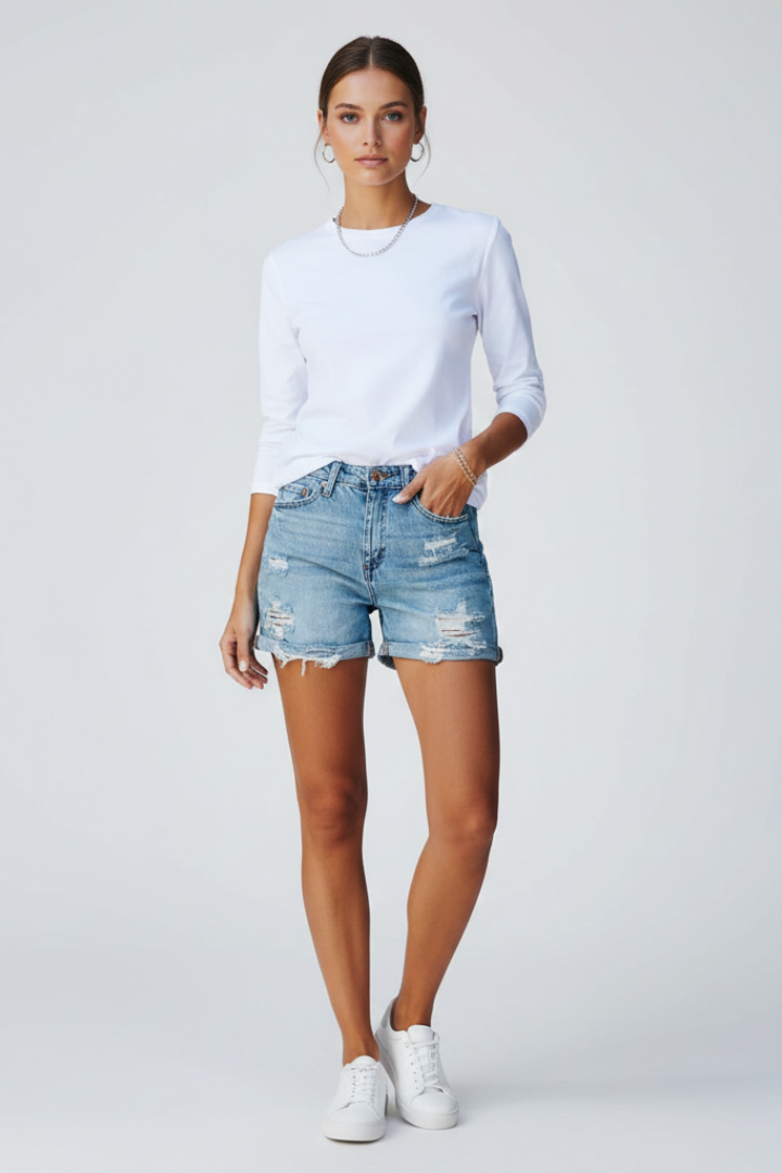 Harmony | Dames Vrijetijdshorts met Franje
