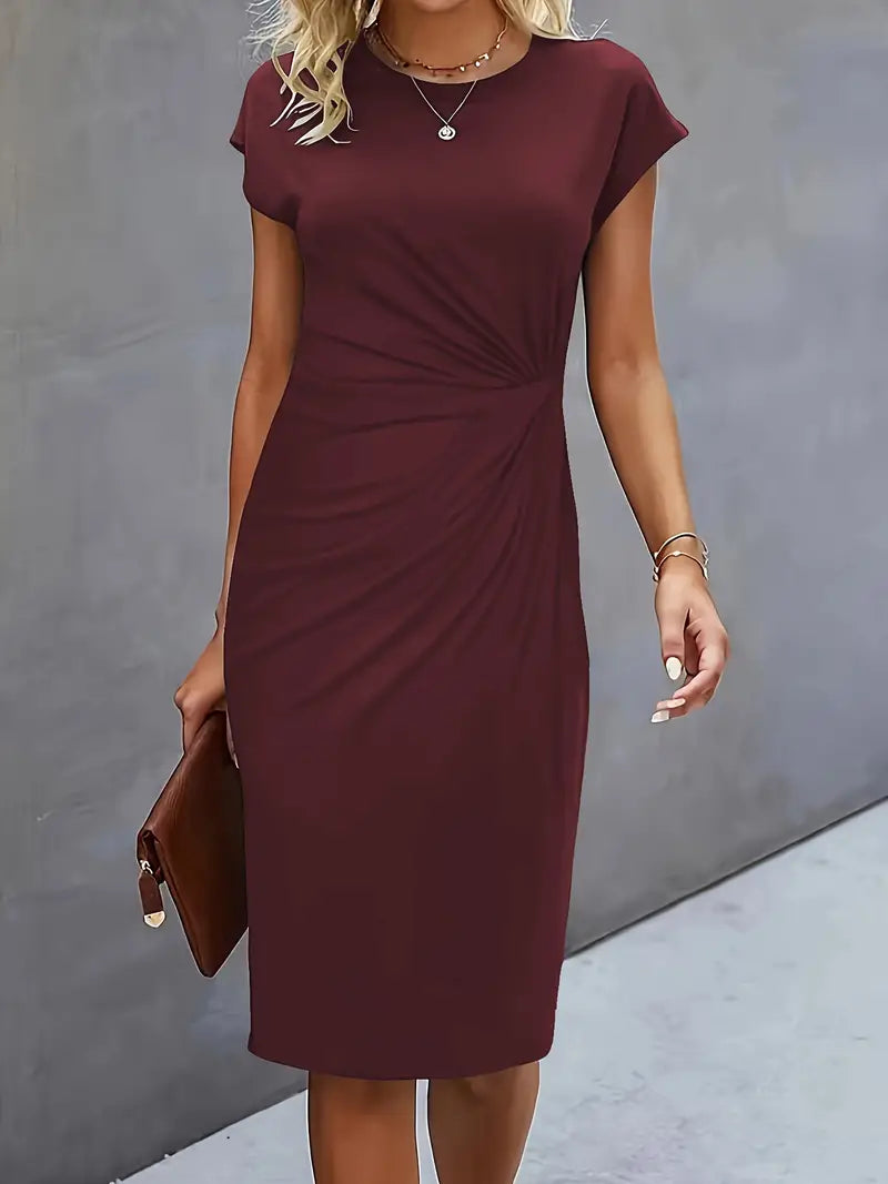 Angelica | Dames Katrien Midi Jurk Tijdloze Snit
