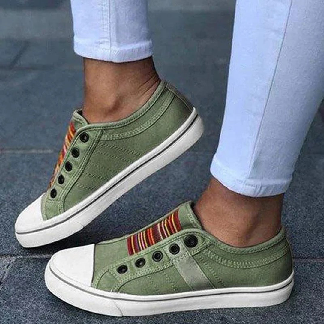 Phoebe | Damen Lässige Slip-On Canvas Sneaker