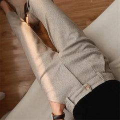 Miles | Heren Vintage Geplooide Klassieke Broek met Hoge Taille