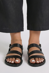 Felicia | Dames Moderne Platte Sandalen met Hielband