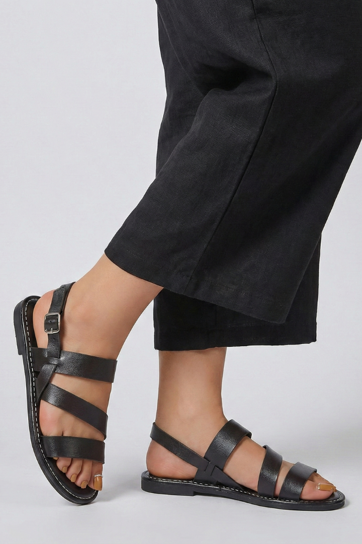 Felicia | Dames Moderne Platte Sandalen met Hielband