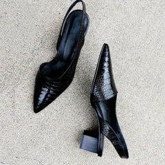 Clementine | Dames Slingback Pumps Met Puntneus En Lage Hak