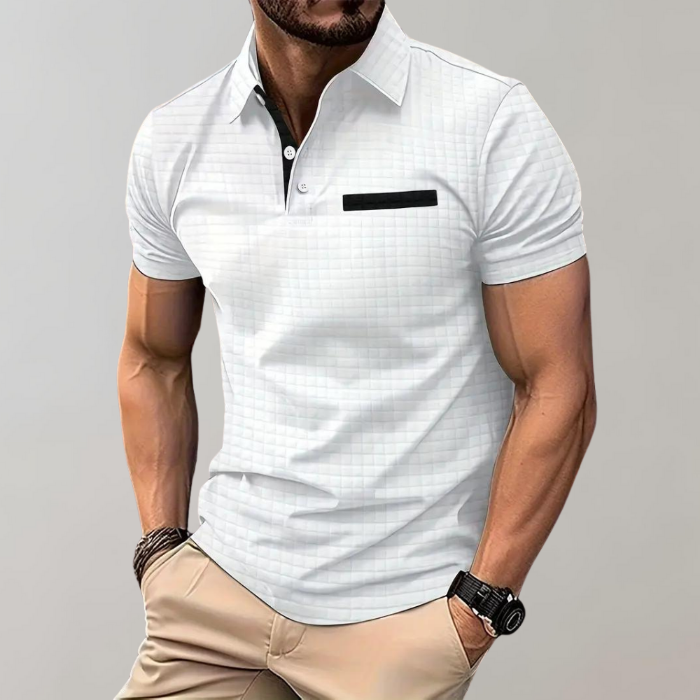 Albert | Heren Casual Contrast Detail Slim Fit Shirt